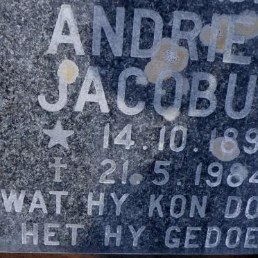 POEL Andries Jacobus, van der 1897-1984