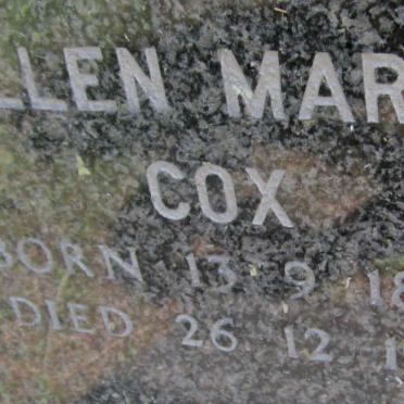 COX Ellen Maria 1880-1963
