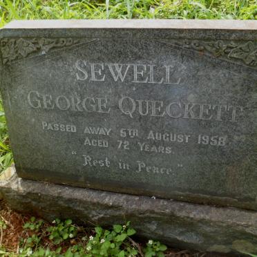 QUECKETT Sewell George -1958