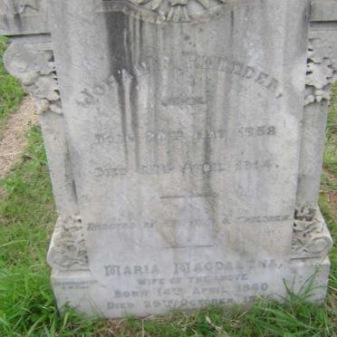 RHEEDER Johan P. 1858-1914 &amp; &amp; Maria Magdalena 1860-1945 