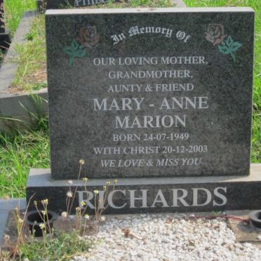 RICHARDS Mary-Anne Marion 1949-2003
