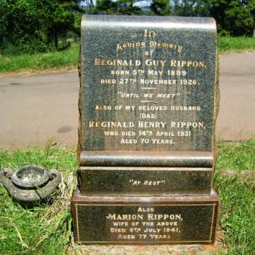 RIPPON Reginald Guy -1889-1926 :: RIPPON Reginald Henry -1931 &amp; Marion -1941