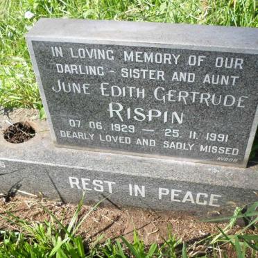 RISPIN June Edith Gertude 1929-1991