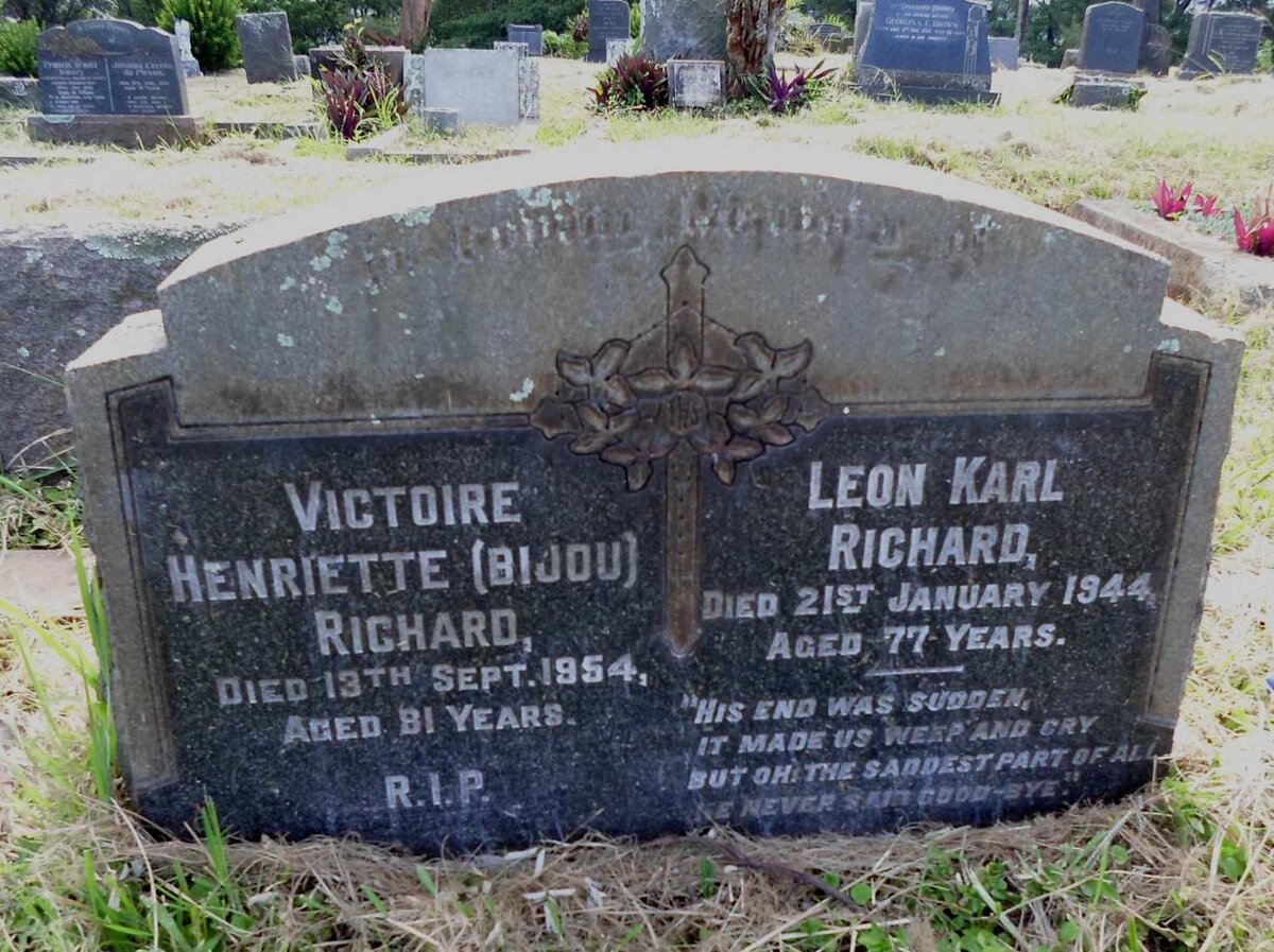 RICHARD Leon Karl -1944 &amp; Victoire Henriette BIJOU -1954