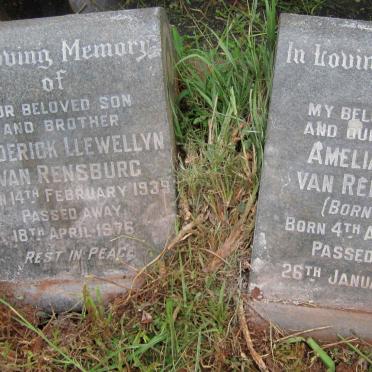 RENSBURG Frederick Llewellyn, van 1939-1976 &amp; Amelia Maria GRIB 1907-1980