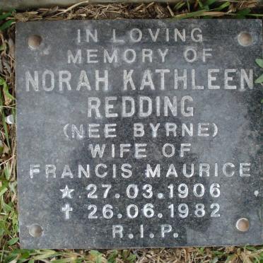 REDDING Norah Kathleen nee BYRNE 1906-1982