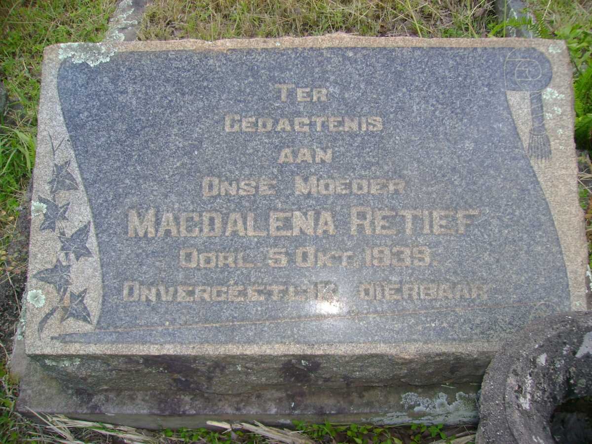 RETIEF Magdalena -1939