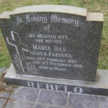 REBELO Maria Das Neves Farinha 1933-1959