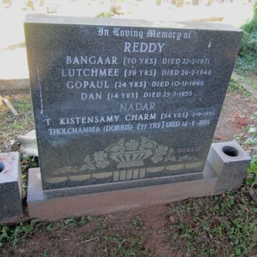 REDDY Bangaar-1971 :: REDDY Lutchmee -1946 :: REDDY Gopaul -1946