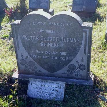 REINEKE Walter George Herman 1906-1965 :: POWER Ethel Mary 1924-1990