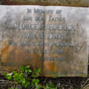 REENEN George Frederick, van -1951