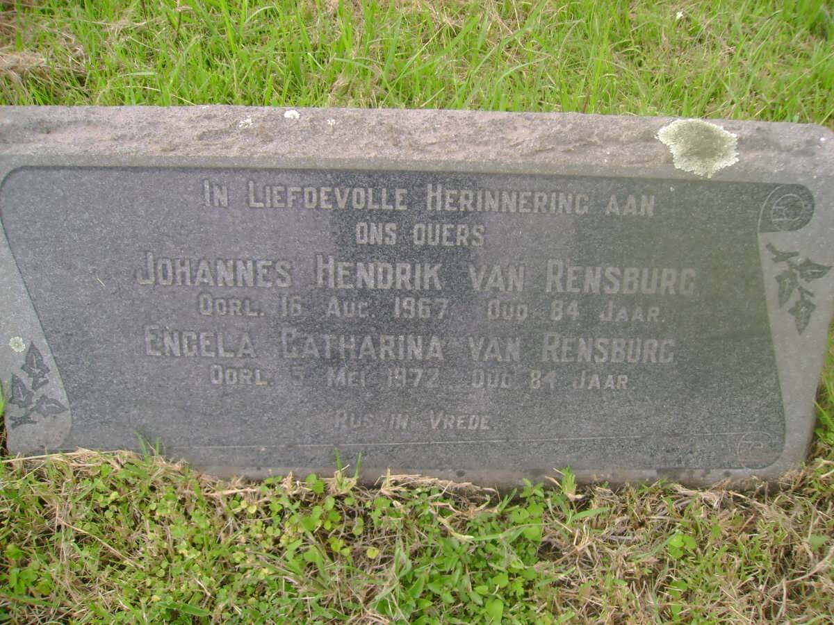 RENSBURG Johannes Hendrik, van -1967 &amp; Engela Catharina -1972