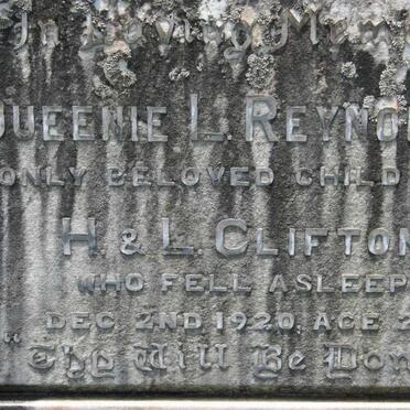 REYNOLDS Queenie L. -1920