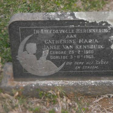 RENSBURG Catherine Maria, Janse van 1960-1965