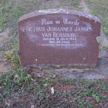 RENSBURG Petrus Johannes, Jansen van -1944
