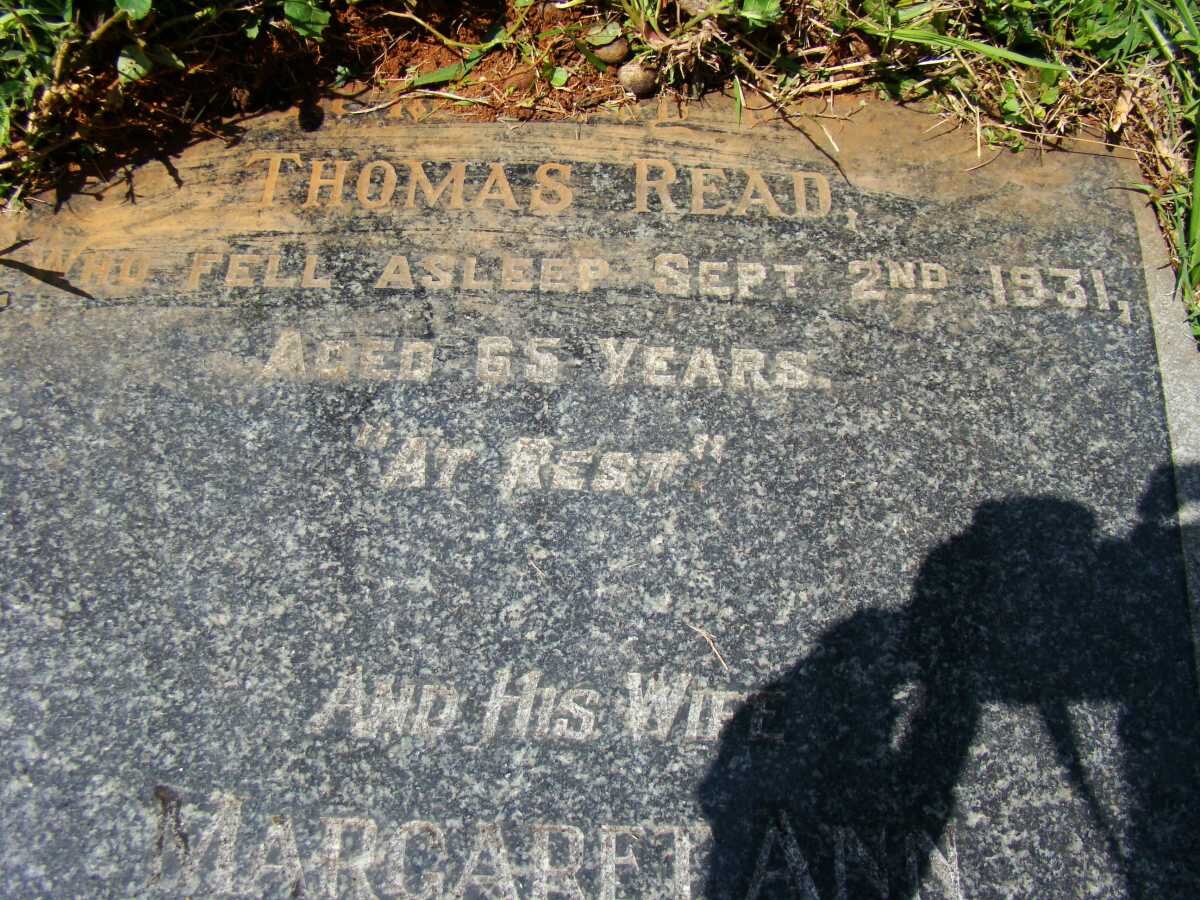 READ Thomas -1931 &amp; Margaret Ann -1966