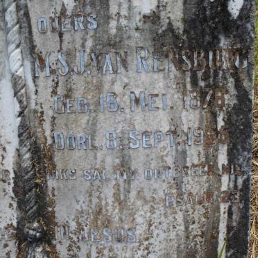 RENSBURG F.J. Janse, van 1876-1950 &amp; M.S. 1876-1955