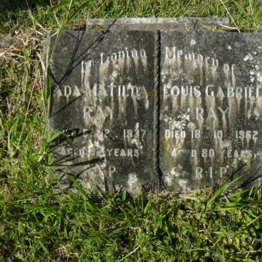RAY Louis Gabriel -1962 &amp; Ada Matilda -1937