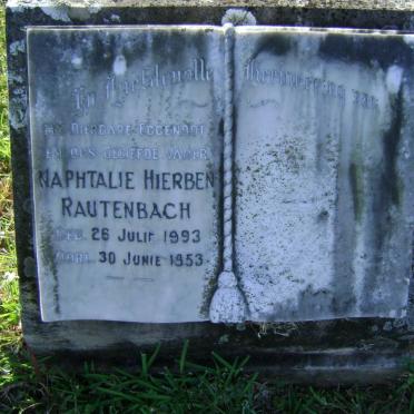 RAUTENBACH Naphtalie Hierben 1893-1953