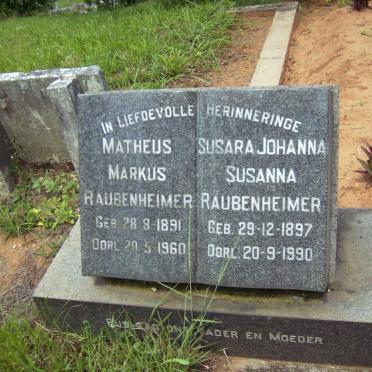RAUBENHEIMER Matheus Markus 1891-1960 &amp; Susara Johanna Susanna 1897-1990