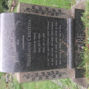 RABE Wilhelmina Christina nee DU PREEZ 1894-1961