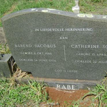 RABE Barend Jacobus 1888-1954 &amp; Catherine Sophia 1888-1970