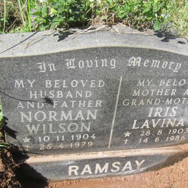 RAMSAY Norman Wilson 1904-1979 &amp; Iris Lavina 1903-1986