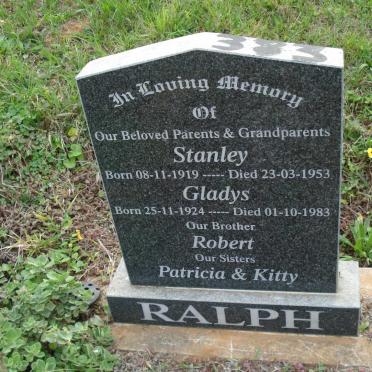 RALPH Stanley 1919-1953 &amp; Gladys 1924-1983 :: RALPH Robert -1943 :: RALPH Patricia -1944 :: RALPH Kitty -1952