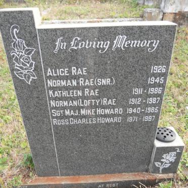 RAE Alice -1926 :: RAE Norman -1945 :: RAE Kathleen 1911-1986 :: RAE Norman 1912-1987