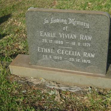 RAW Earle Vivian 1889-1971 &amp; Ethne Cecelia 1953-1975