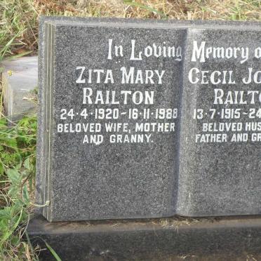 RAILTON Cecil Joseph 1915-1990 &amp; Zita Mary 1920-1988