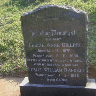 RANDALL Leslie William -1958 :: GIELINK Leslie Anne 1979-1980