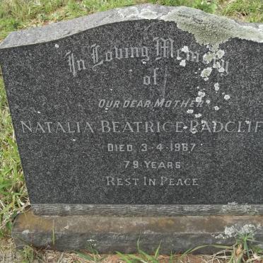 RADCLIFFE Natalia Beatrice -1967