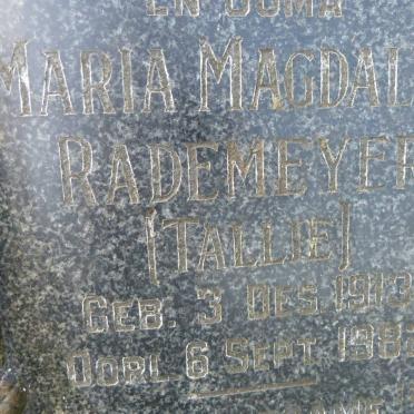 RADEMEYER Ignatius Petrus F. 1909-1965 &amp; Maria Magdalena 1913-1982 
