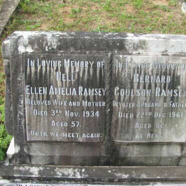 RAMSEY Bernard Coulson -1961 &amp; Dora Maria -1977  RAMSEY Nell Ellen Amelia -1934