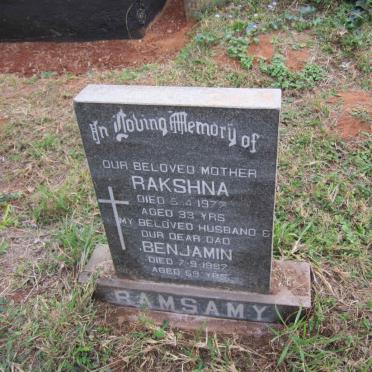 RAMSAMY Benjamin -1987 &amp; Rakshna -1977