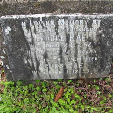 RAE George -1952 &amp; Agnes -1957