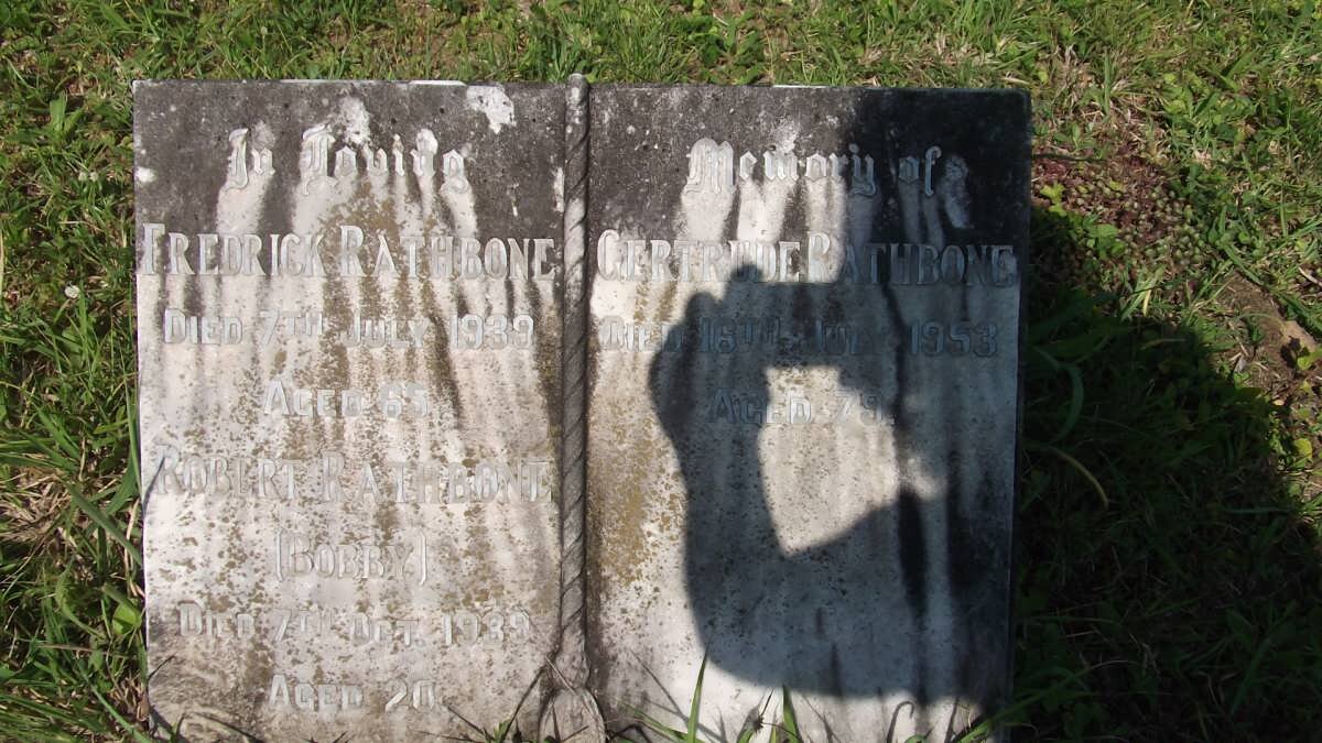 RATHBONE Frederick -1939 :: RATHBONE Robert -1939 :: RATHBONE Gertrude -1953