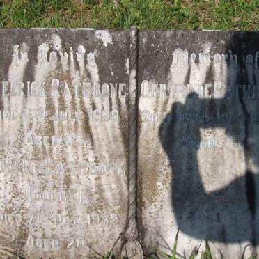 RATHBONE Frederick -1939 :: RATHBONE Robert -1939 :: RATHBONE Gertrude -1953