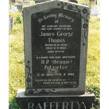 RAFFERTY James George Thomas 1930-1966 :: POTGIETER H.P. 1950-1982