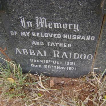 RAIDOO Abbai 1921-1971 