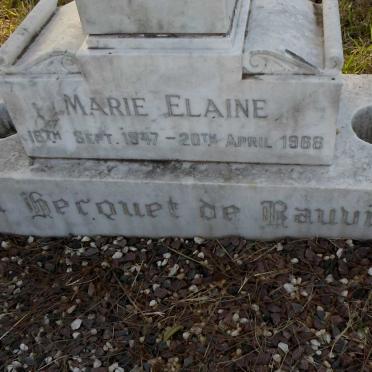 RAUVILLE Marie Elaine, de Du HECQUET 1947-1968