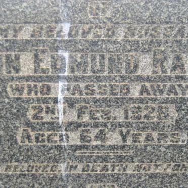 RANCH John Edmund -1928 &amp; Louisa -1955 