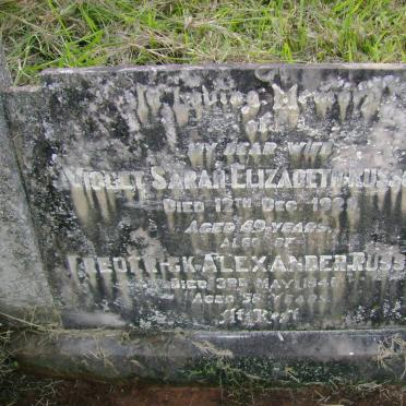 RUSSOUW Frederick Alexander -1946 &amp; Violet Sarah Elizabeth -1929