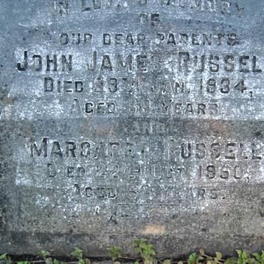 RUSSELL John James -1934 &amp; Margaret -1950
