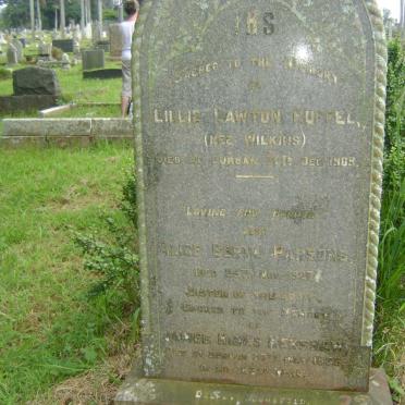 RUFFEL Lillie Lawton nee WILKENS -1909 :: PARSONS Alice Beryl -1927 :: KERSHAW James Hines -1935