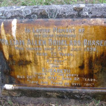 RUSSELL William Allen Douglas -1930 &amp; Elizabeth -1942