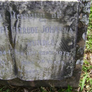 RUNDLE Walter Theodore -1944 &amp; Gertrude Johanna -1973 