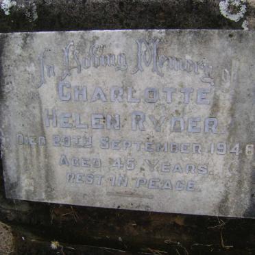 RYDER Charlotte Helen nee WENTZEL -1946