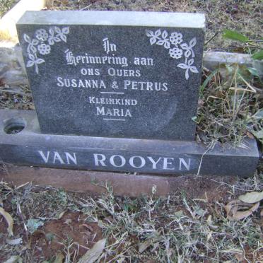 ROOYEN Petrus Jacobus, van - 1962 &amp; Susanna Elizabeth -1964 :: van ROOYEN Maria